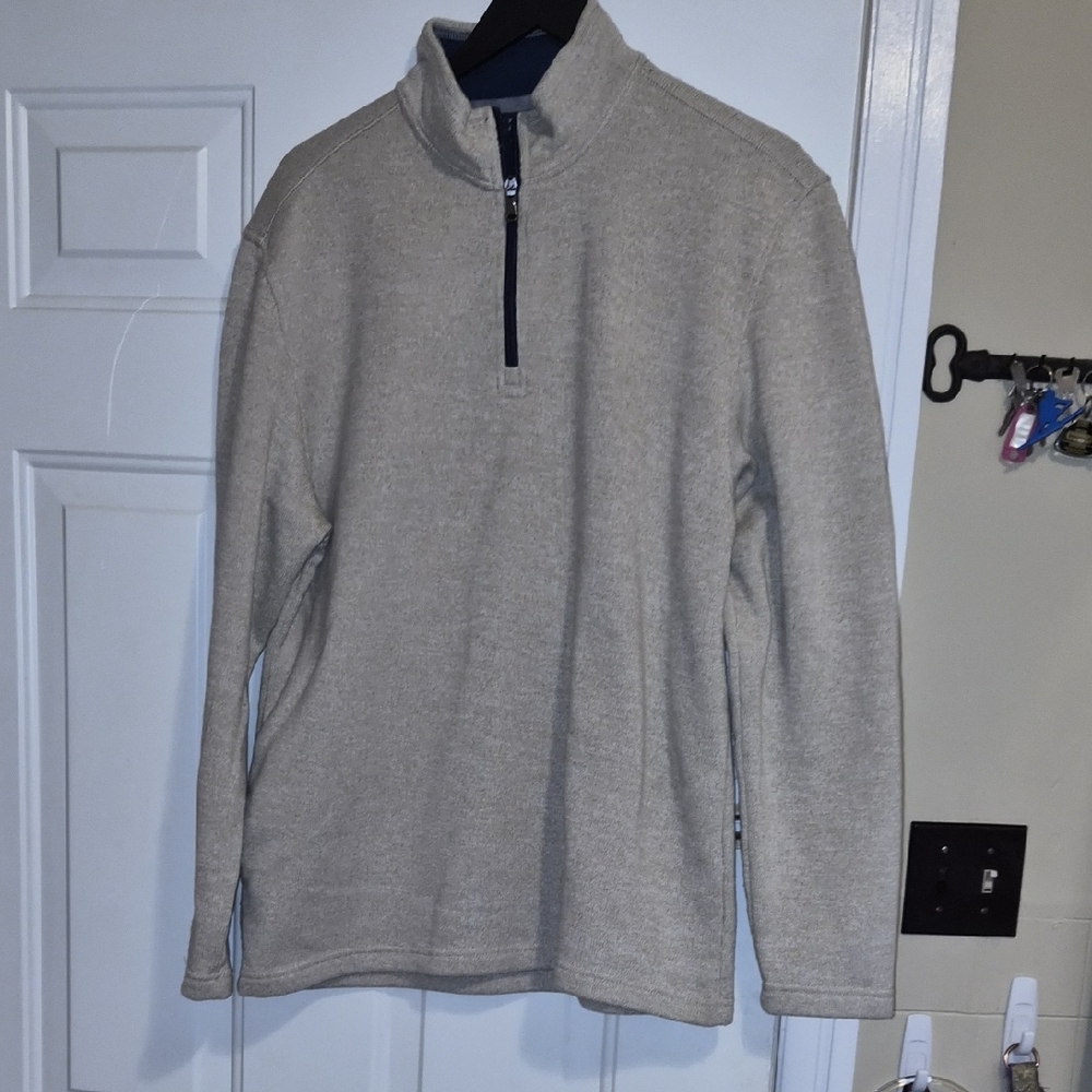Izod Men's Light Tan Zip-Up Sweater